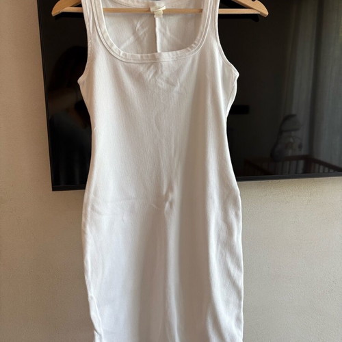 Zara mini rib dress size small like new white