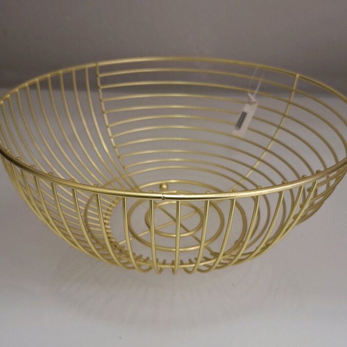 Fruit bowl gold metal new 28cm diameter ×13cm height
