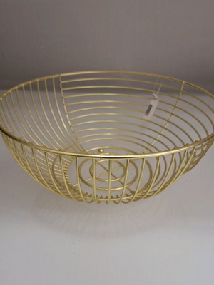 Fruit bowl gold metal new 28cm diameter ×13cm height