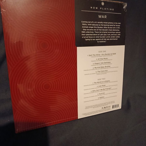 Now Playing War vinyl LP sealed, transparent red, funk disco