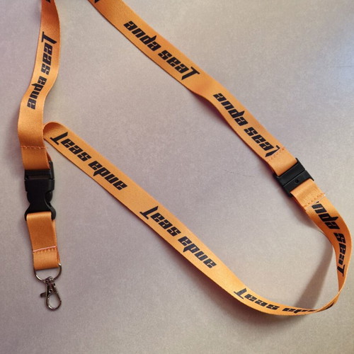 Anda Seat lanyard keychain, orange and black