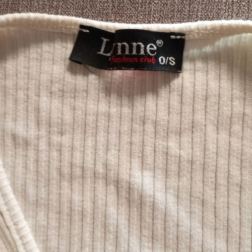 Lynne sleeveless vintage top, beige, faux leather detail