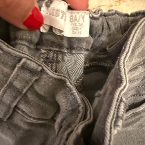 Grey jeans for girl 6 years used with sequins on knees
