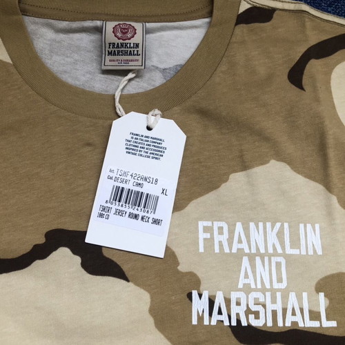 Franklin & Marshall T-shirt new men's cotton S and L