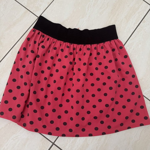 Skirt polka dot red and black mini like new, size S