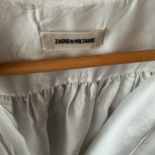 Zadig & Voltaire silk blouse size M like new, white