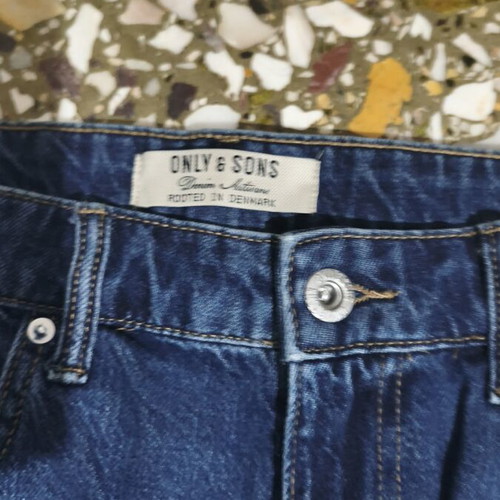 Only And Sons denim bermuda shorts, size L