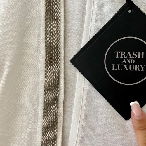 Trash & Luxury summer jacket new, size M, white with silver detail