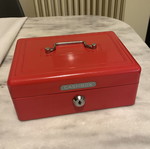 Metal cash box without key