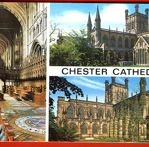CHESTER CATHEDRAL 4 CARD POSTAL VINTAGE πακέτο