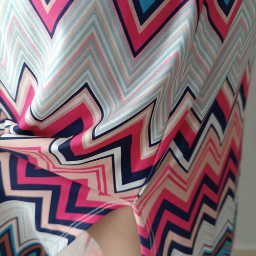 Be You maxi dress like new, colorful zig zag halter knit bust