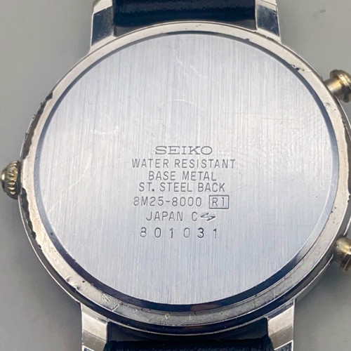 Seiko 8M25-8000 Dancing Hands quartz chronograph watch used