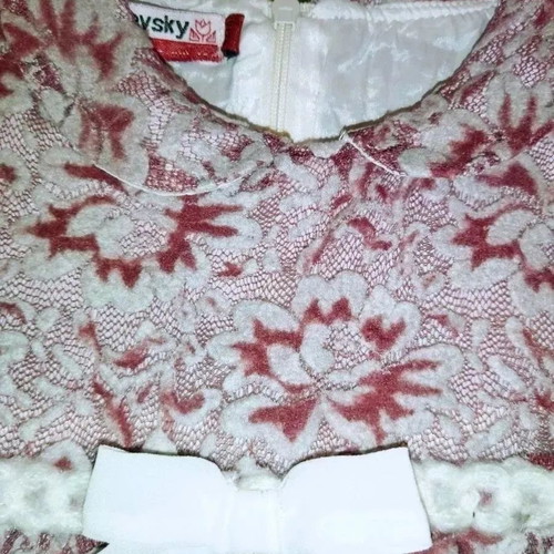 Baby dress Raxevsky used, burgundy white 12 months