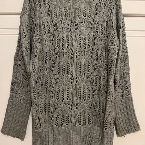 Tally Weil knit sweater used, size M, blue-gray