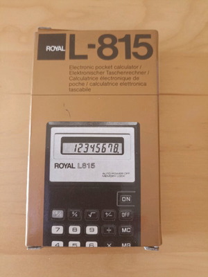 Vintage συλλεκτικός υπολογιστής τσέπης Royal L 815 καινούργιο