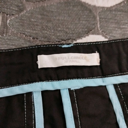 Full Circle mini skirt new, size S, black with turquoise