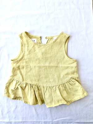 Baby girl linen sleeveless top with ruffles, size 2 years, Zara