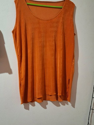 Orange Stretchy Blouse Plus Size