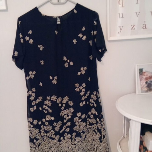 Black dress M/L transparent with lining, no brand, like new