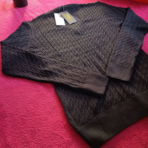 Ralph Lauren Knit Polo L new with tags, black
