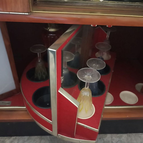 Antique furniture with turntable radio bar used
