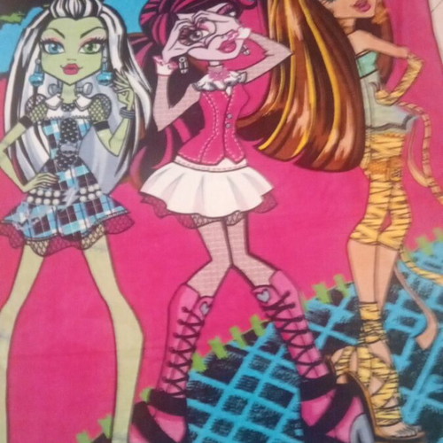Monster High children's blanket new, thin 210×56 cm