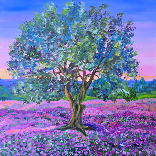 Spring in Cyprus acrylic on canvas, new