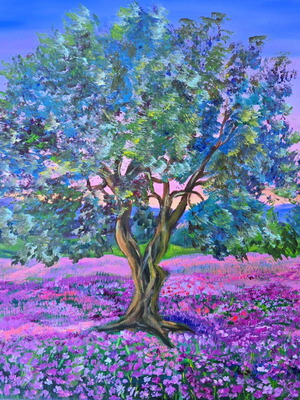 Spring in Cyprus acrylic on canvas, new