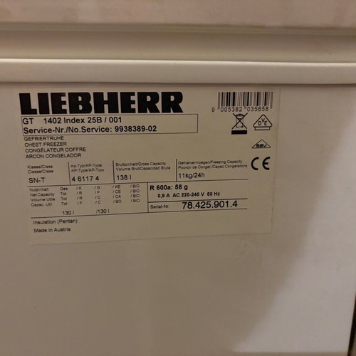 Liebher Chest Freezer used GT 1402
