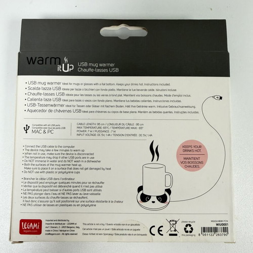 Legami Panda Warm It Up USB Mug Warmer