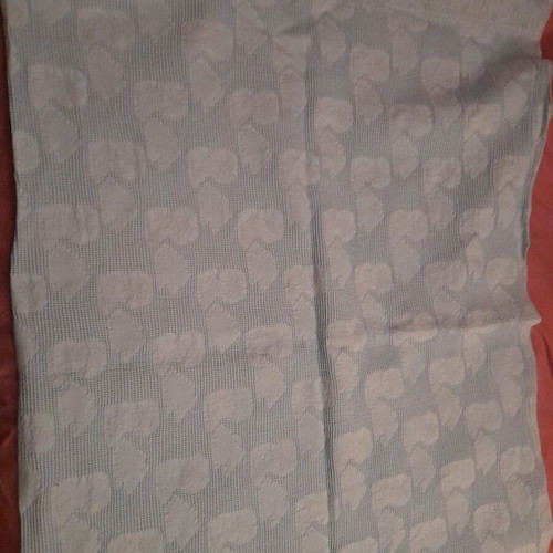 Single cotton blanket used, sea blue color