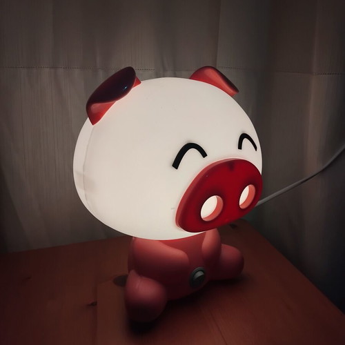 Children's pig lamp like new
