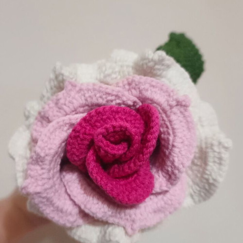 Knitted Rose New Handmade Large Decorative