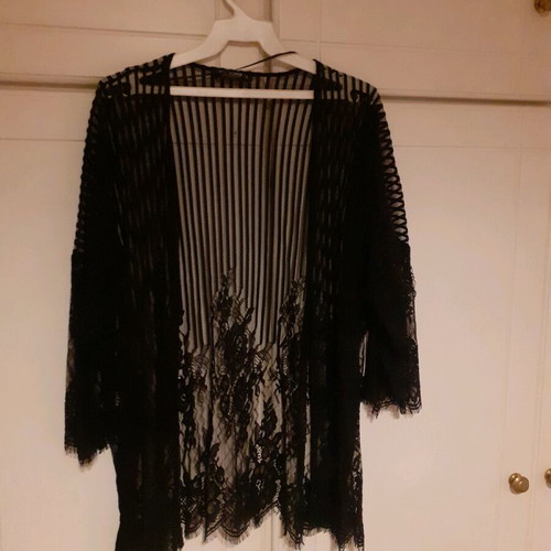Lace tunic black Pink Woman like new, size S