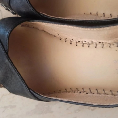 Viguera women's leather espadrilles used, size 37, black