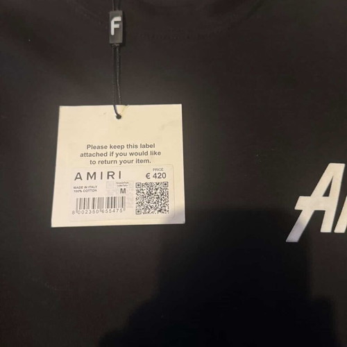 Amiri T-shirt new, black, size M