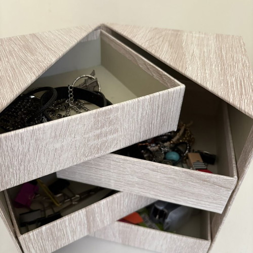 Jewelry organizer box with drawers, new