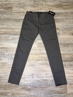 Bruno Leoni Denim Chino Pants Grey New W48 L33