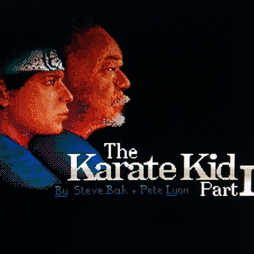 The Karate Kid Part II Commodore Amiga game used, complete