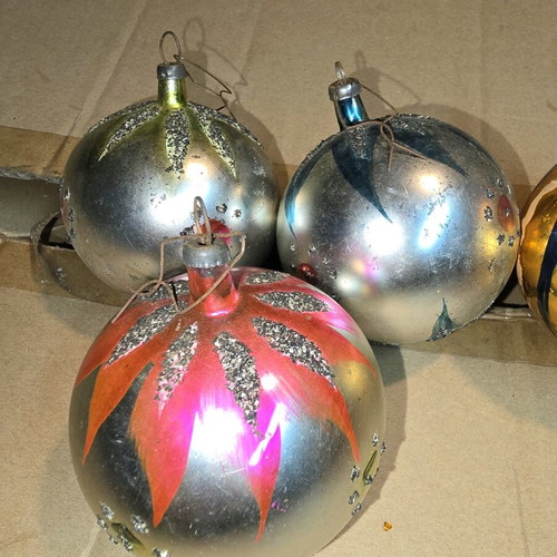 Vintage glass ornaments used with rare designs
