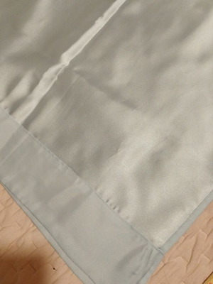 Satin Blue Window Curtain 135x150 with 2 Gift Panels 95x140 Like New