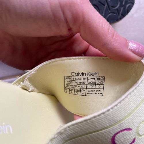 Calvin Klein flatforms like new, yellow, size 38