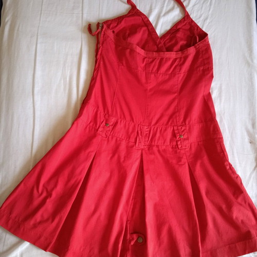 Vintage red halter mini dress Just In size M like new