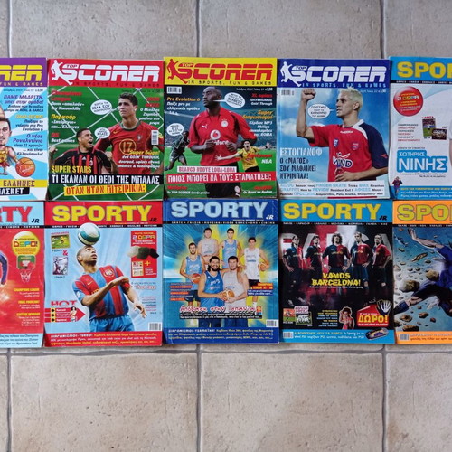 Sporty and Top Scorer magazines used, pack of 10 issues
