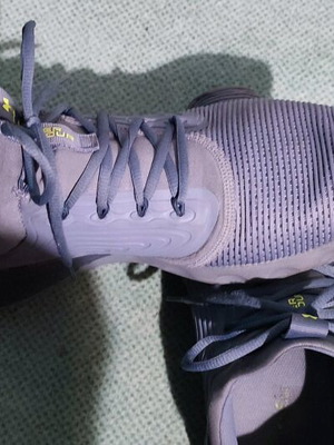Under Armour athletic shoes used, size 44, gray