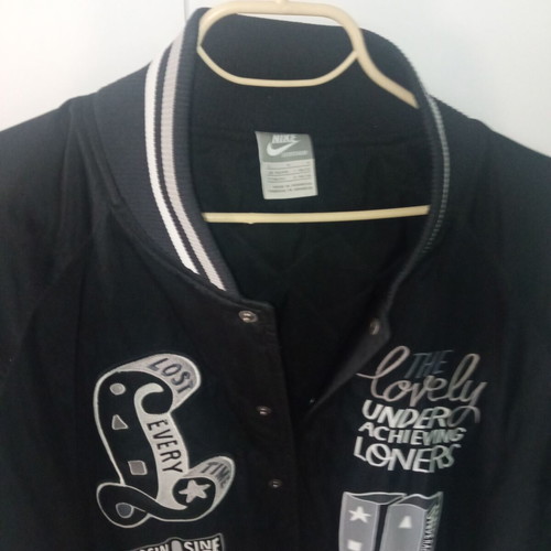 Nike x Parra Varsity Bomber Jacket used, black, size L