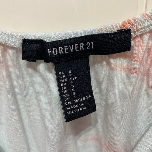 Forever21 top used, size S, pink and turquoise
