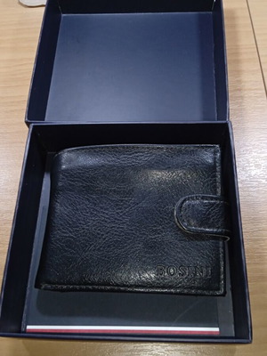 Leather wallet new, black