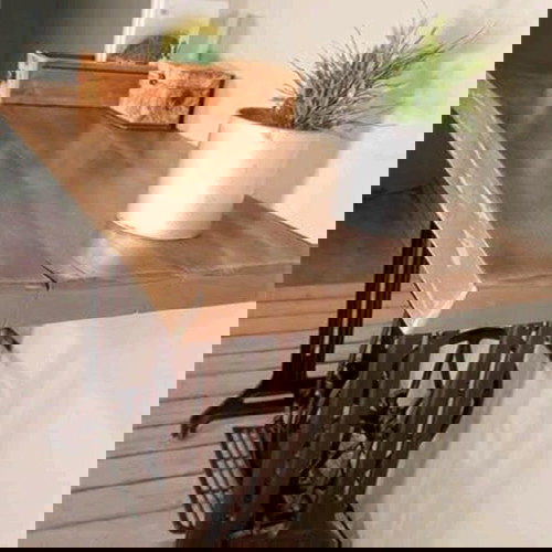 Κονσόλα γραφείο vintage με πόδια ραπτομηχανής Singer καινούργιο