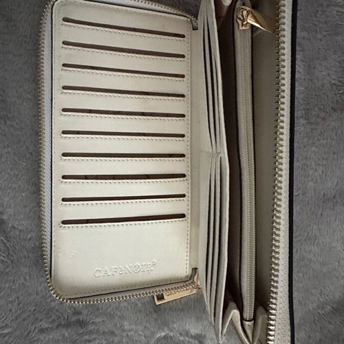 CafeNoir wallet used, white, ideal for cards